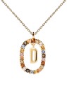 PDPAOLA Bellissima collana placcata in oro con la lettera "D" LETTERS CO01-263-U catena, ciondolo donna