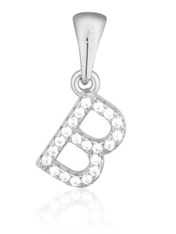 JVD Ciondolo in argento con zirconi a forma di lettera "B" SVLP0948XH2BI0B bambino
