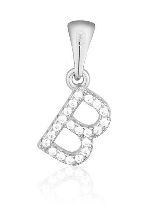 JVD Ciondolo in argento con zirconi a forma di lettera "B" SVLP0948XH2BI0B bambino