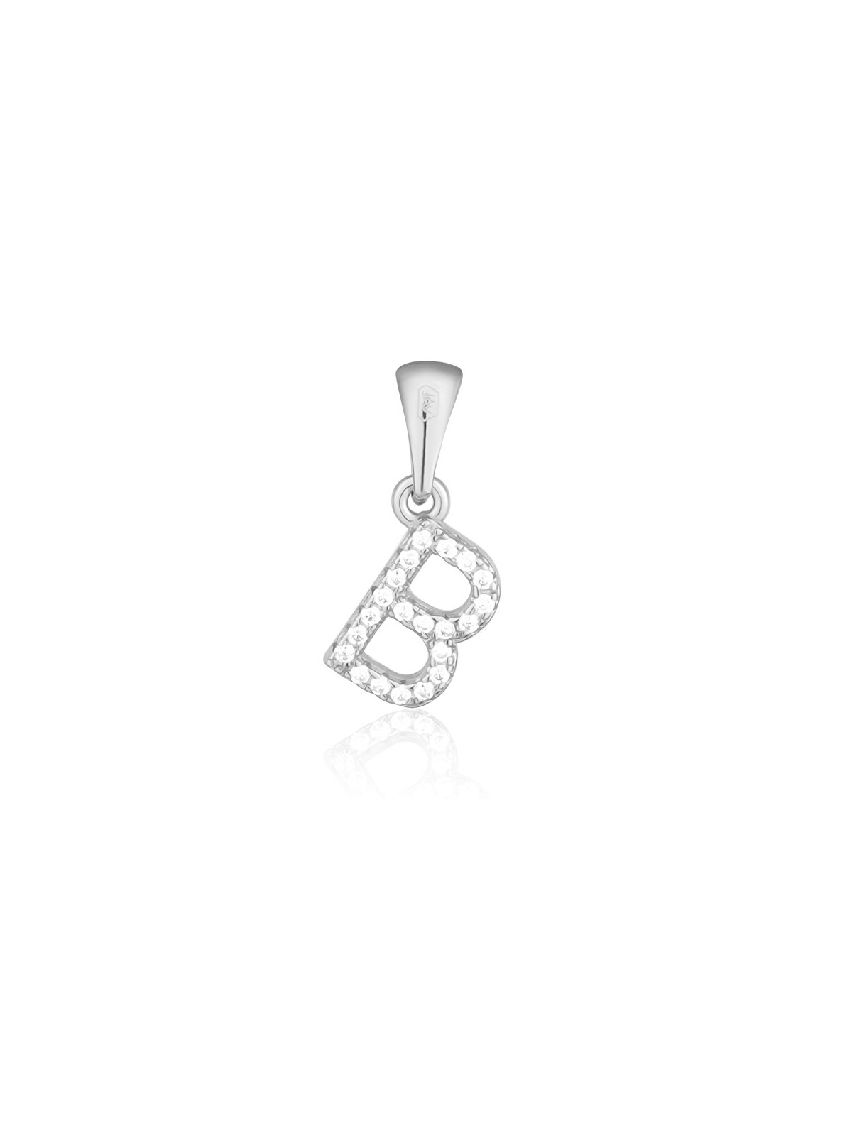 JVD Ciondolo in argento con zirconi a forma di lettera "B" SVLP0948XH2BI0B bambino