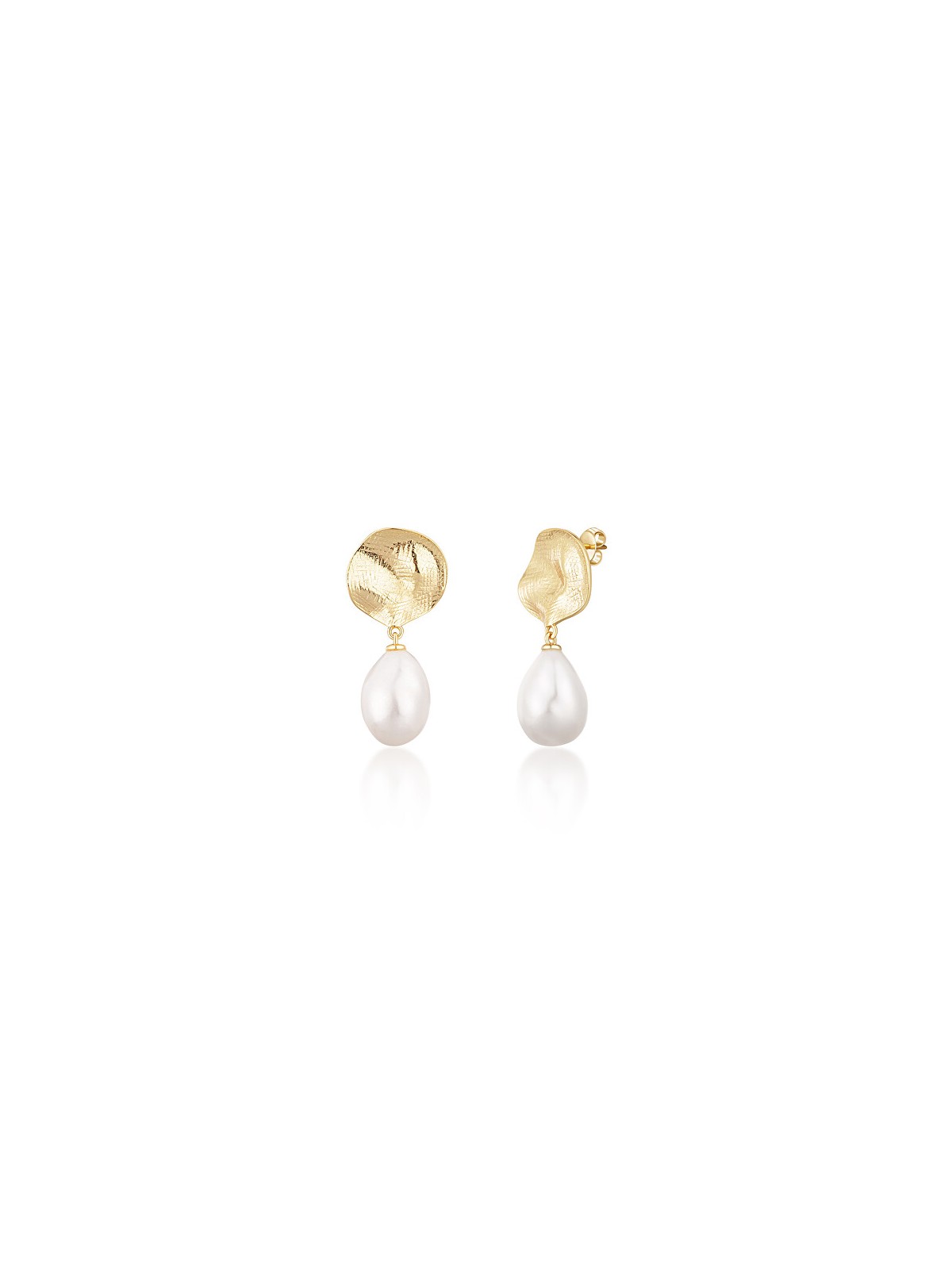 JwL Luxury Pearls Splendidi orecchini placcati in oro con vere perle barocche JL0724 donna