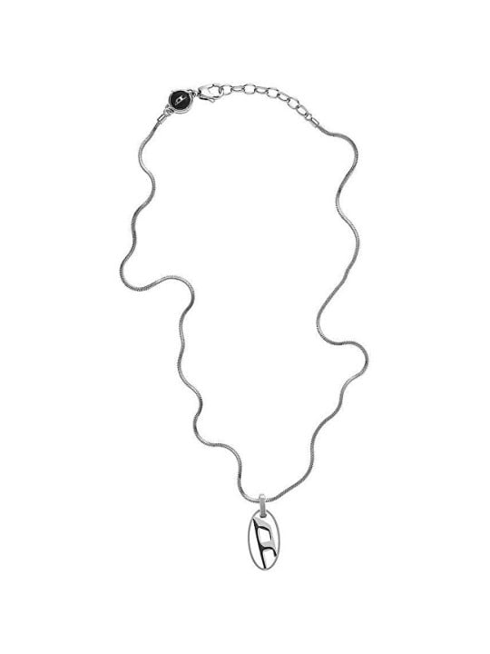Diesel Collana da uomo in acciaio alla moda DX1342040 uomo
