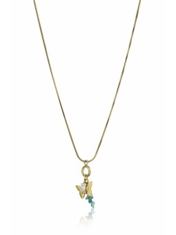 Emily Westwood Delicata collana placcata in oro con farfalla EWN23046G donna
