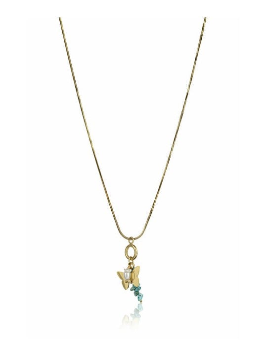 Emily Westwood Delicata collana placcata in oro con farfalla EWN23046G donna