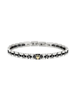 Maserati Elegante bracciale bicolore Iconic JM320AST08 uomo