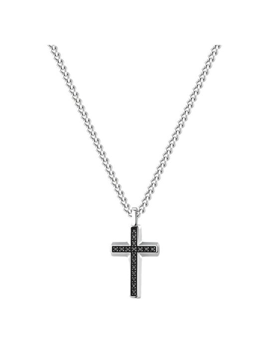 Brosway Collana con croce in acciaio Backliner BBC01 uomo