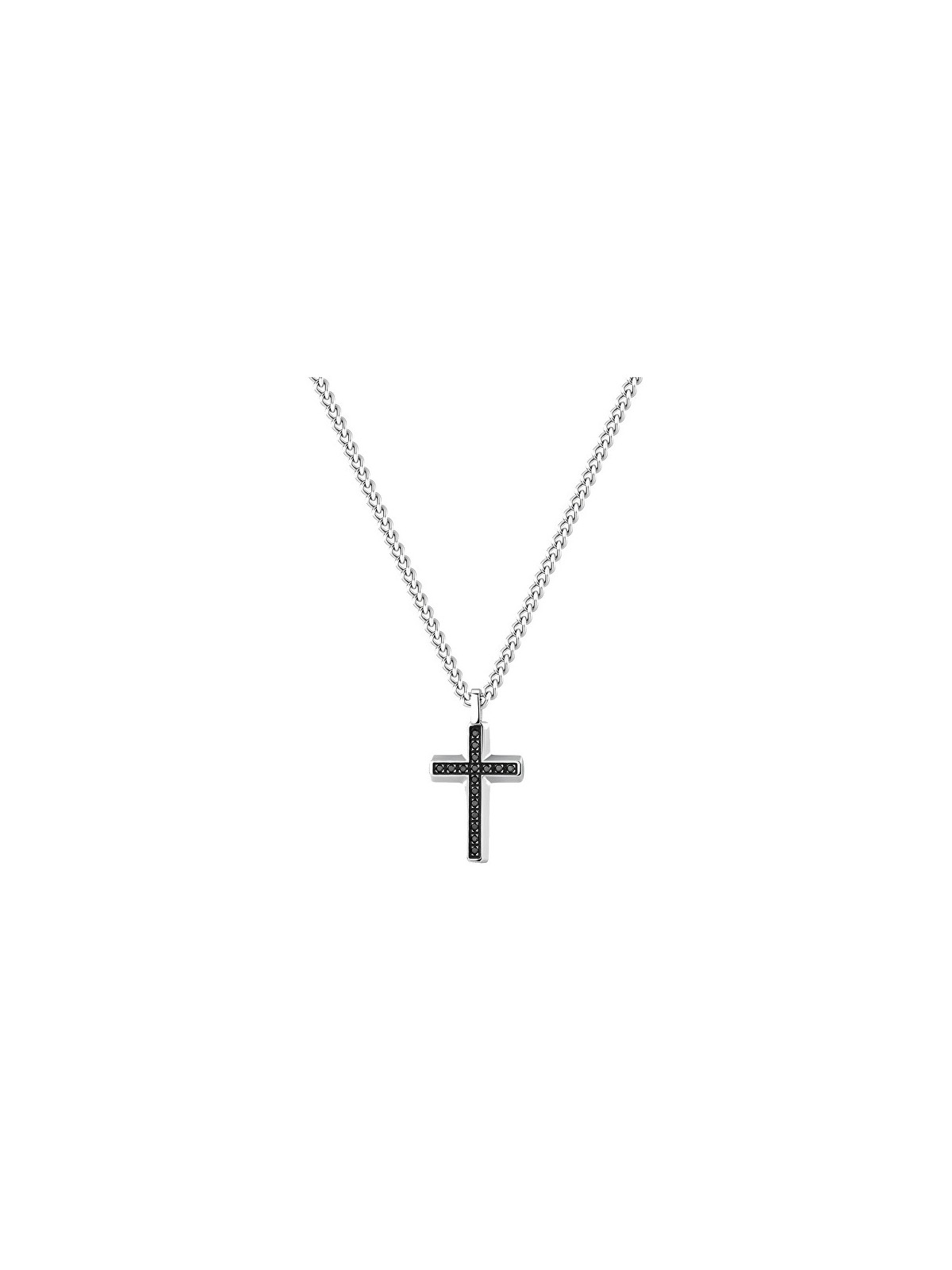 Brosway Collana con croce in acciaio Backliner BBC01 uomo