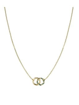 Rosefield Elegante collana in acciaio placcato oro con smeraldo JNEDG-J714 donna