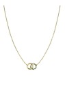 Rosefield Elegante collana in acciaio placcato oro con smeraldo JNEDG-J714 donna