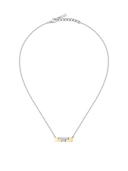 Trussardi Collana bicolore in acciaio con zirconi e logo T-Logo TJAXC06 donna