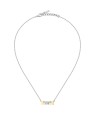 Trussardi Collana bicolore in acciaio con zirconi e logo T-Logo TJAXC06 donna