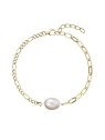 Evolution Group Elegante bracciale placcato oro con vera perla 23026.1 donna