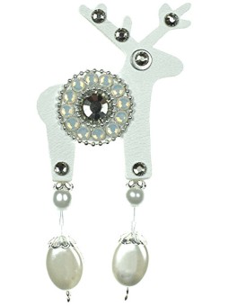 Deers Piccola perla di pelle di cervo bianca donna