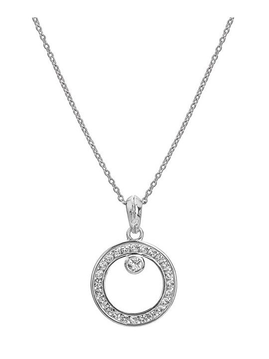 Hot Diamonds Collana Orbit DP929 in argento con diamanti e topazio catena, pendente donna