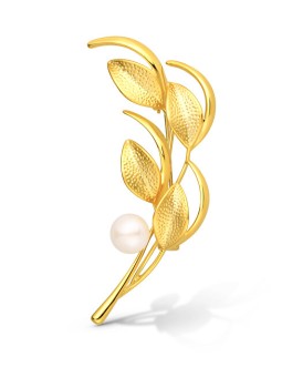 JwL Luxury Pearls Elegante spilla 2 in 1 placcata oro con perla autentica JL0843 donna