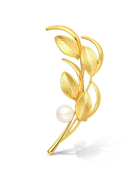 JwL Luxury Pearls Elegante spilla 2 in 1 placcata oro con perla autentica JL0843 donna