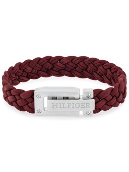 Tommy Hilfiger Bracciale da uomo in pelle rossa 2790519 uomo