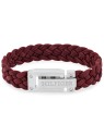 Tommy Hilfiger Bracciale da uomo in pelle rossa 2790519 uomo
