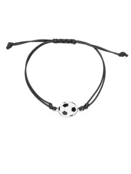 Troli Braccialetto in tessuto nero Pallone da calcio bambino