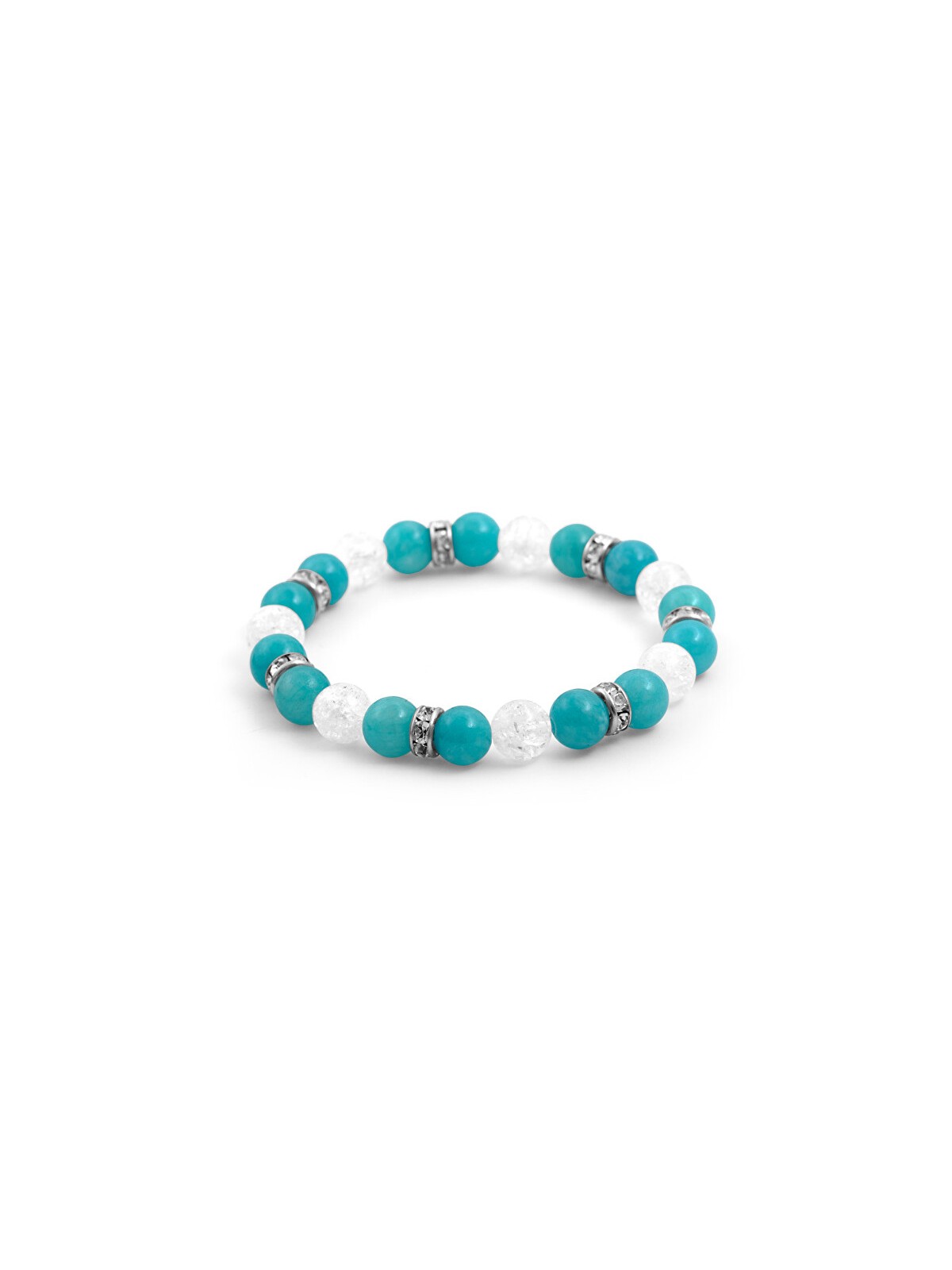 Agato Bracciale di perline in calcite e cristallo MINK72 / 18 donna