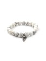 Agato Bracciale di perline in howlite bianca MINK30 / 17 donna