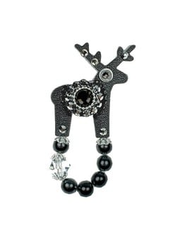 Deers Piccola Lady B in pelle di cervo nera donna
