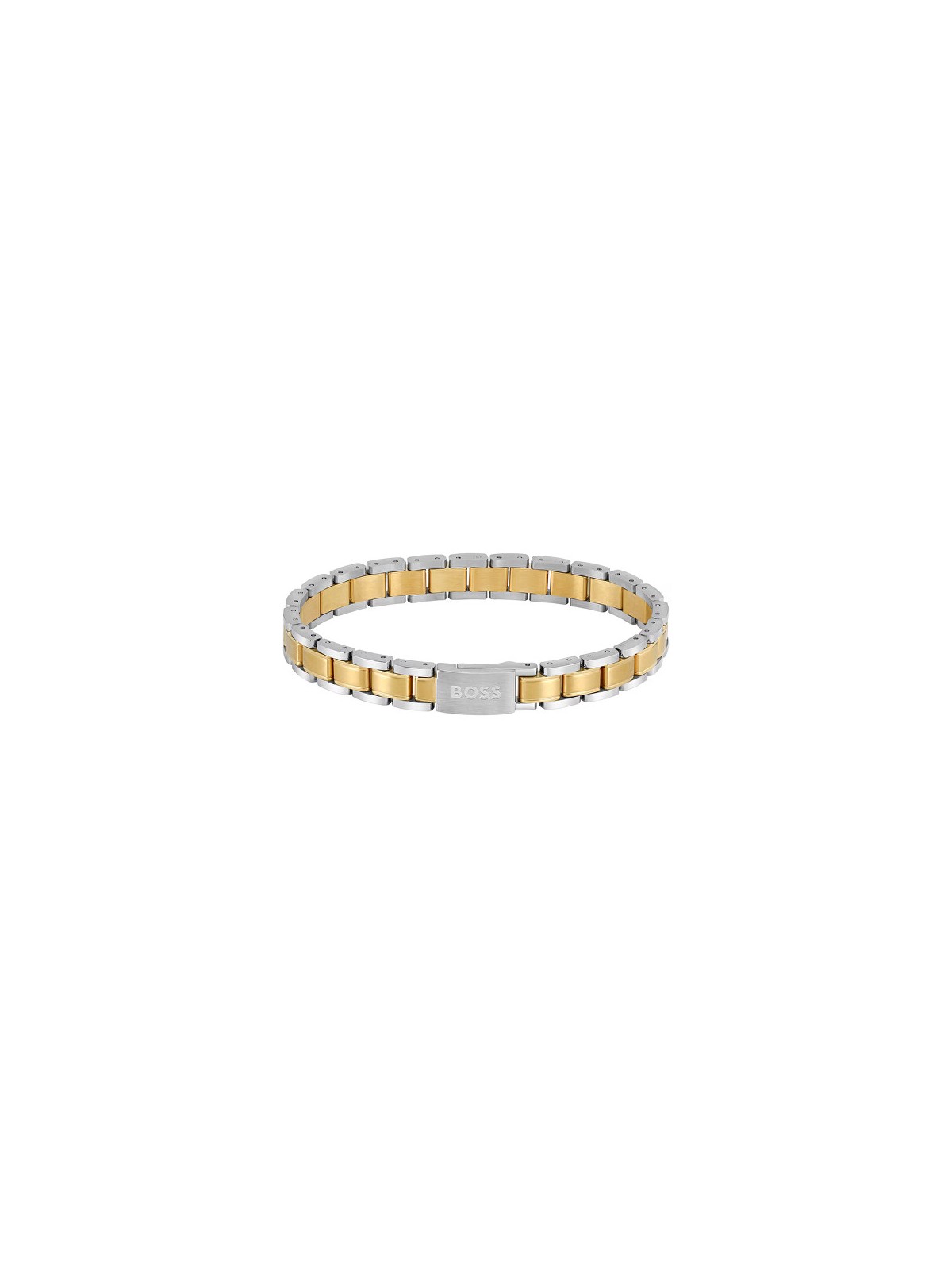 Hugo Boss Elegante bracciale bicolore da uomo con maglie in metallo, modello Essentials 1580195 uomo