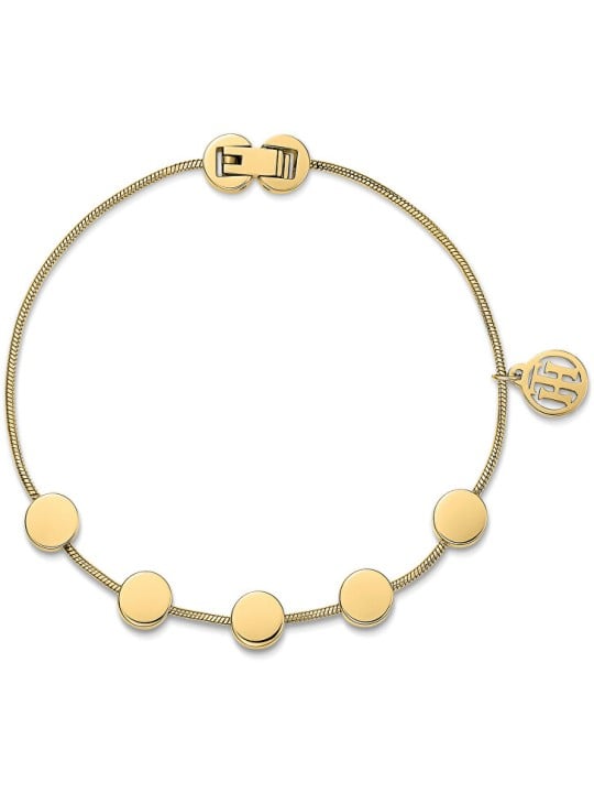 Tommy Hilfiger Bracciale in acciaio placcato oro con pendenti TH2700980 donna