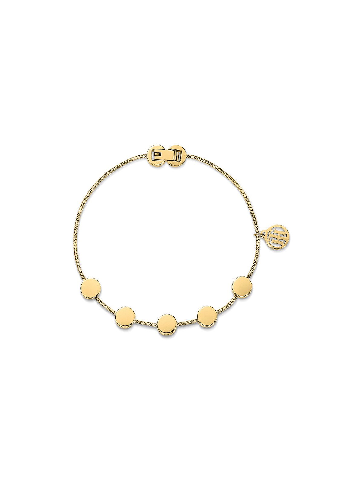 Tommy Hilfiger Bracciale in acciaio placcato oro con pendenti TH2700980 donna