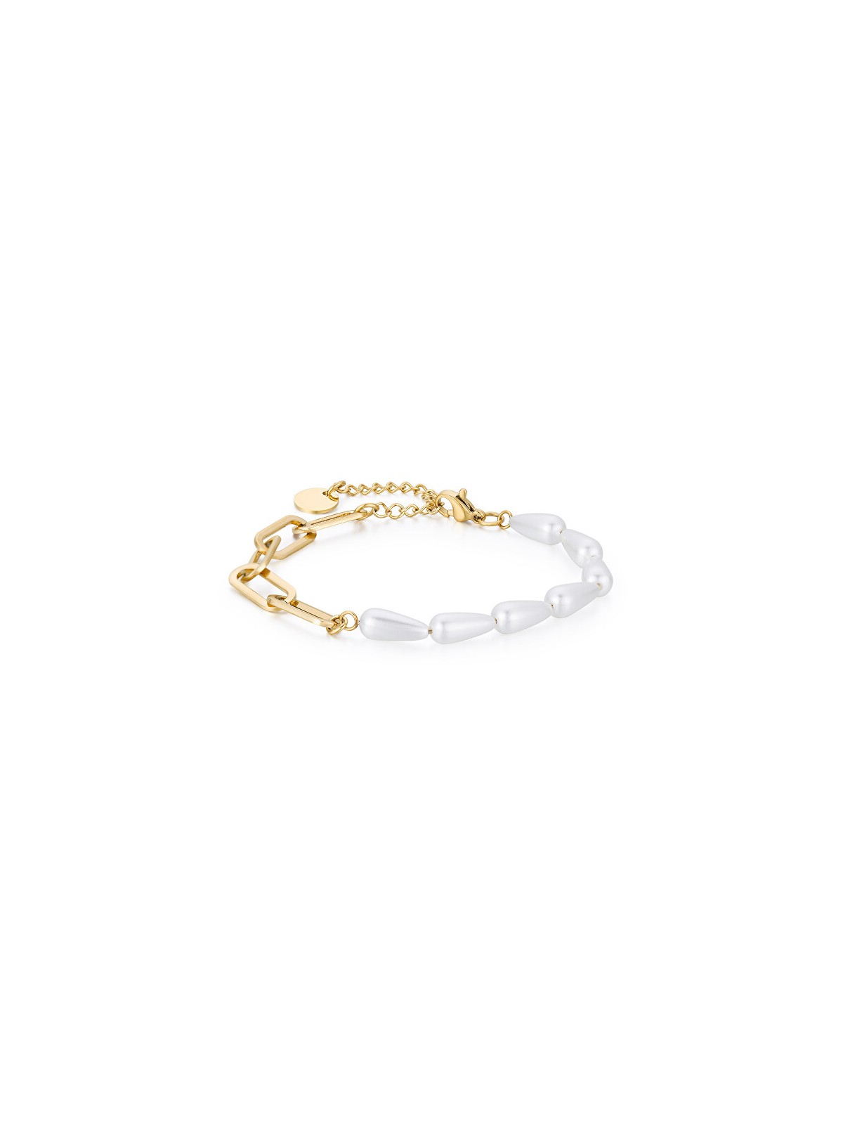 Troli Incantevole bracciale dorato con perle VWSB001G donna