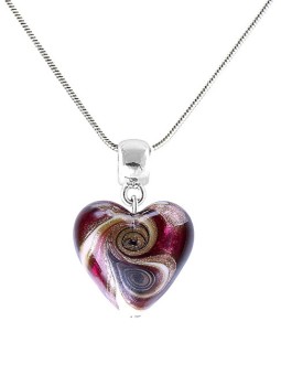 Lampglas Bellissima collana Raspberry Kiss con perla Lampglas NLH33 donna