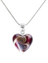 Lampglas Bellissima collana Raspberry Kiss con perla Lampglas NLH33 donna