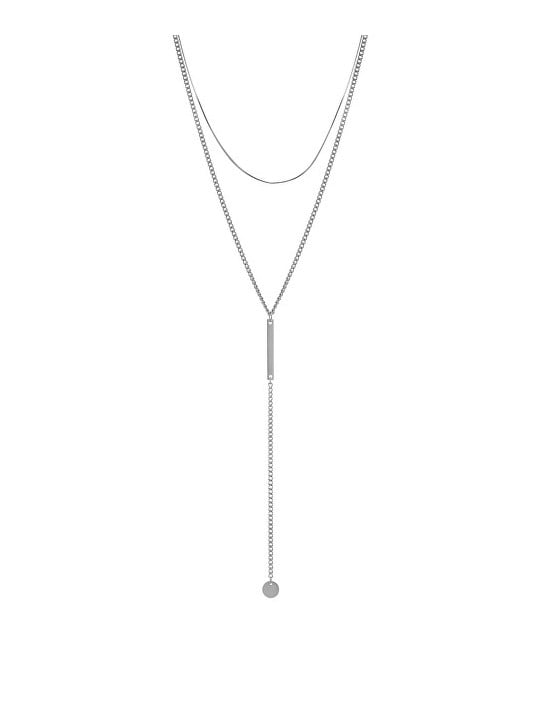 Troli Elegante collana in acciaio VGX1760S/RE donna
