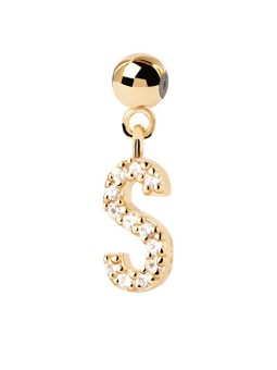 PDPAOLA Ciondolo a forma di "S" placcato oro CH01-068-U donna