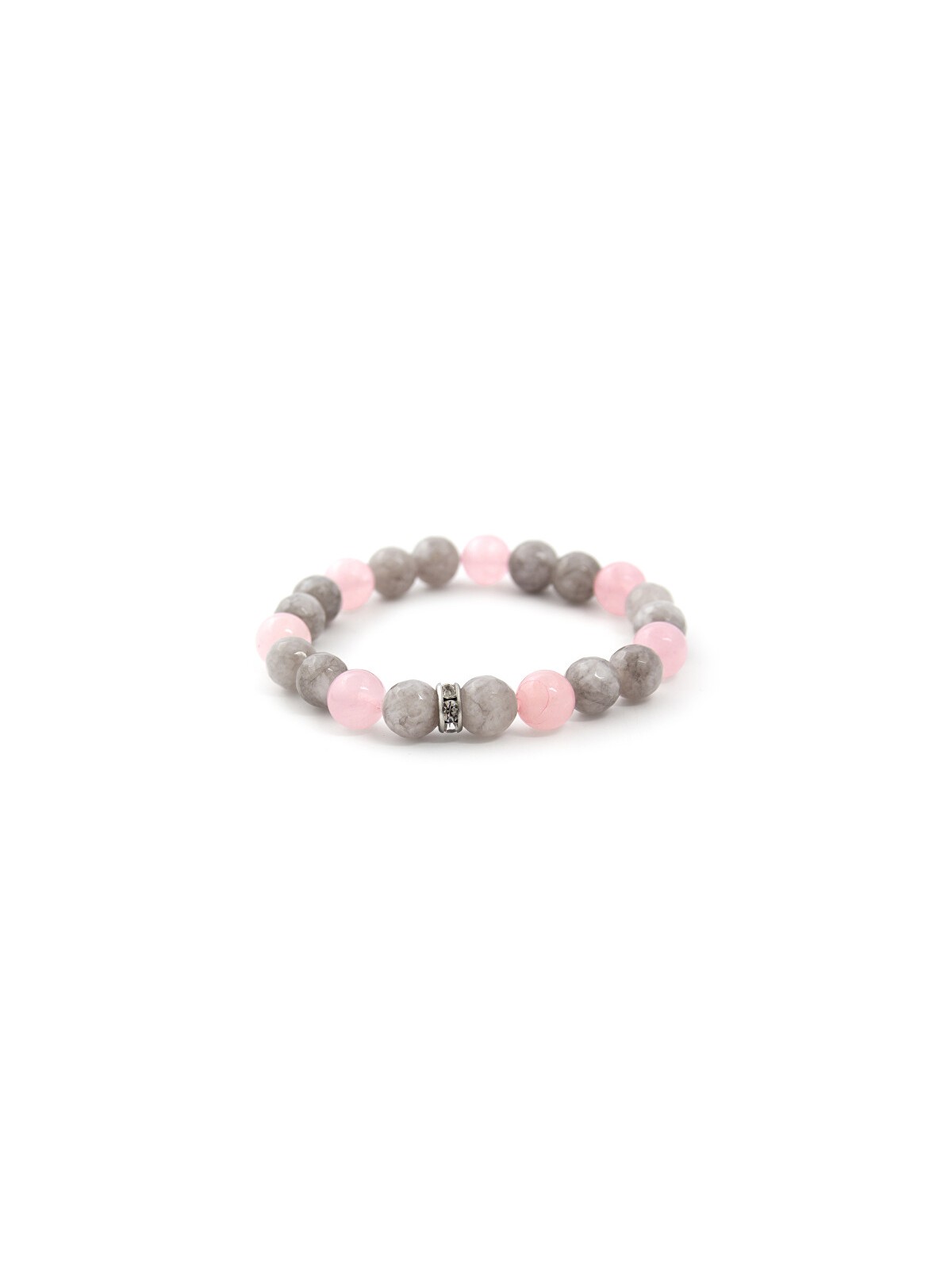 Agato Bracciale con perle di giada e quarzo rosa MINK18/17 donna