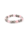Agato Bracciale con perle di giada e quarzo rosa MINK18/17 donna