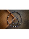 Lampglas Elegante collana Star Dust con perle Lampglas uniche e pietra dorata blu NFM15 uomo