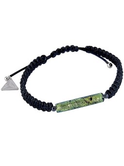 Lampglas Bellissimo bracciale da uomo in pelle di serpente con oro 24 carati e perla Lampglas BFM6 uomo