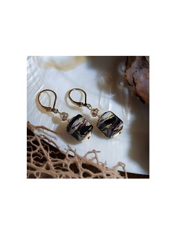 Lampglas Straordinari orecchini Tigre e Perla in oro 24 carati con perle Lampglas ECU74 donna