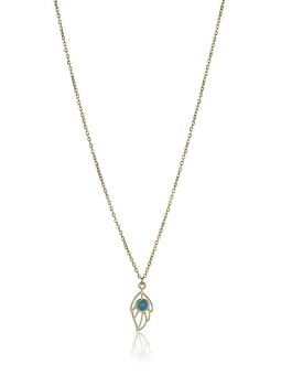 Emily Westwood Delicata collana placcata oro con ginepro turchese EWN23028G donna