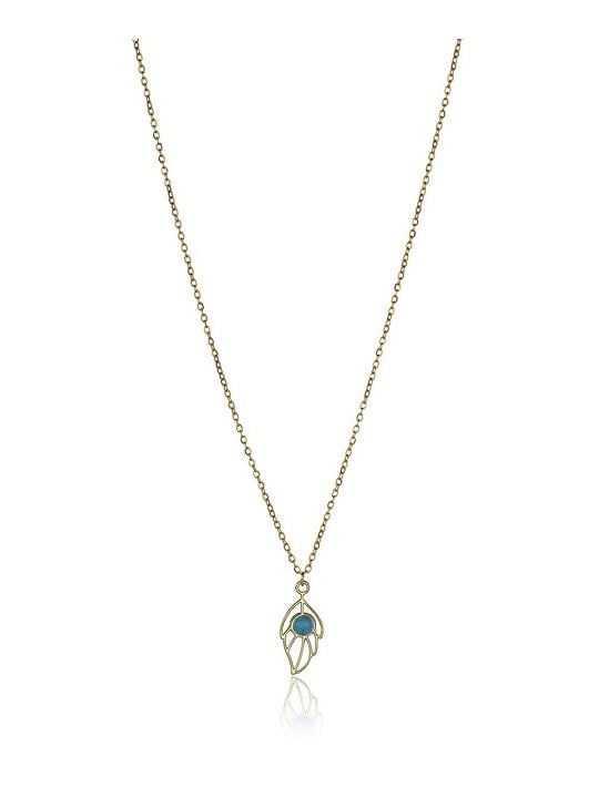 Emily Westwood Delicata collana placcata oro con ginepro turchese EWN23028G donna
