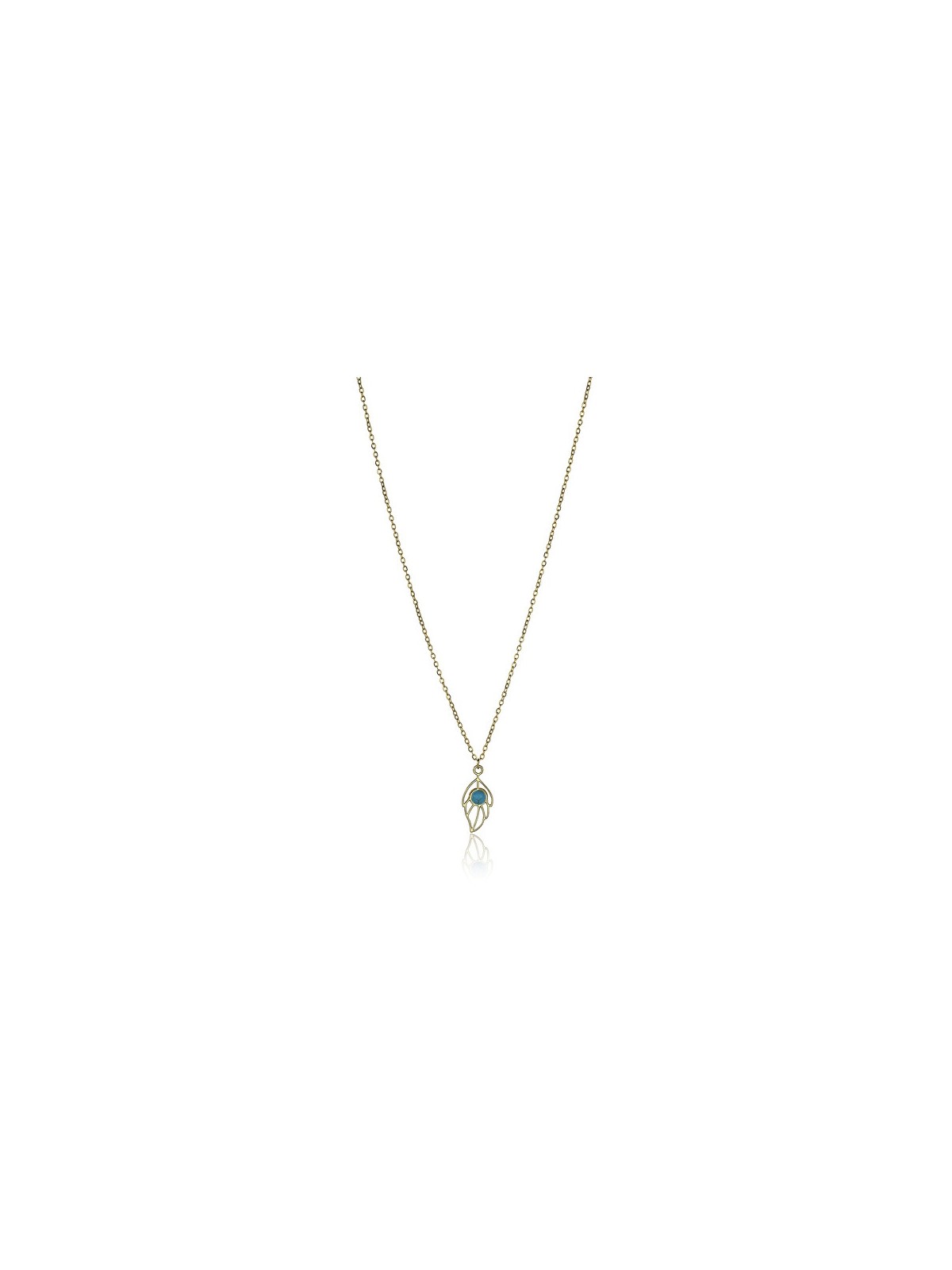 Emily Westwood Delicata collana placcata oro con ginepro turchese EWN23028G donna