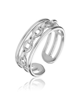 Marc Malone Anello aperto in acciaio Madeline Silver Ring MCR23001S donna