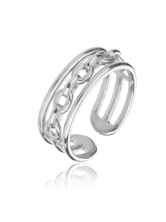 Marc Malone Anello aperto in acciaio Madeline Silver Ring MCR23001S donna