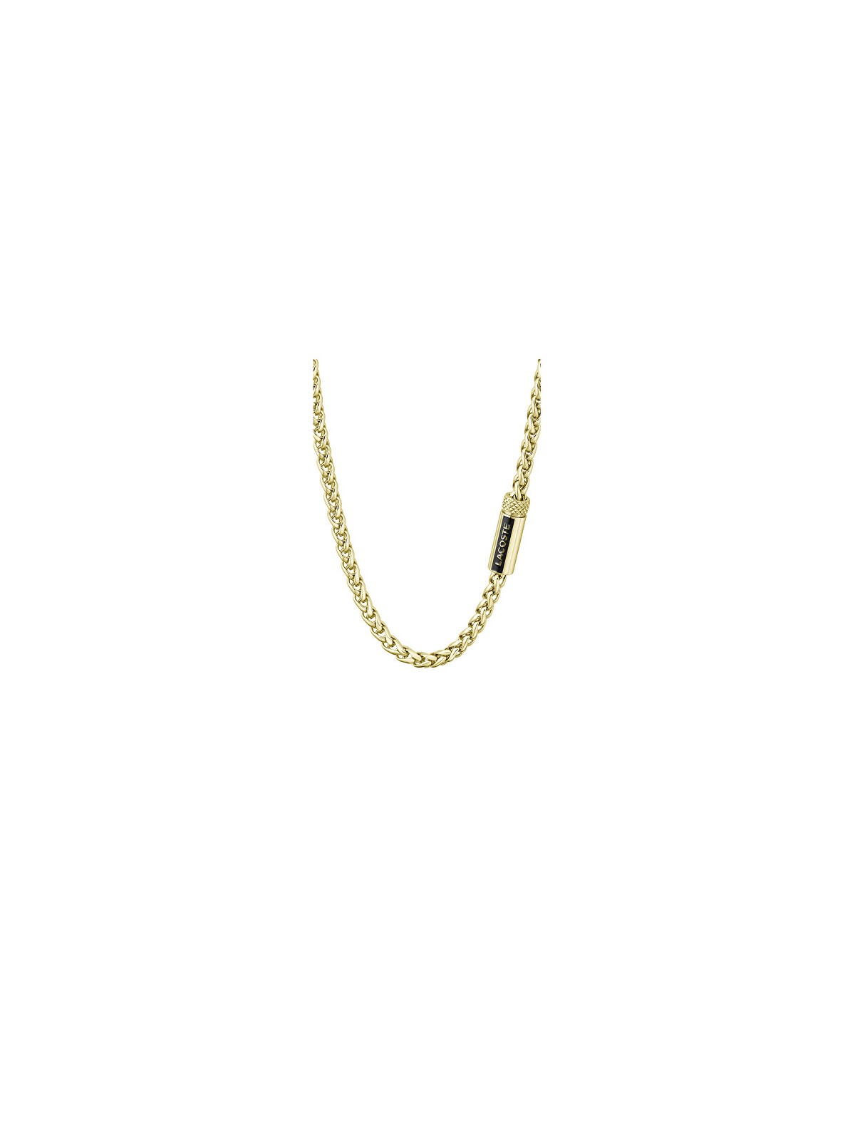 Lacoste Elegante collana placcata in oro con la scritta 2040341 uomo