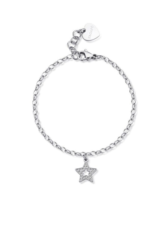 S'Agapõ Bracciale in acciaio stellato SHAR28 di buona qualità donna