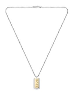 Hugo Boss Collana bicolore da uomo con insegne militari Devon 1580576 uomo