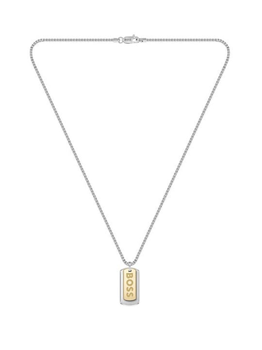 Hugo Boss Collana bicolore da uomo con insegne militari Devon 1580576 uomo