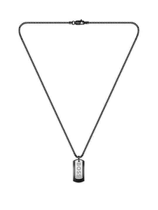 Hugo Boss Collana da uomo con francobollo militare Devon 1580577 uomo