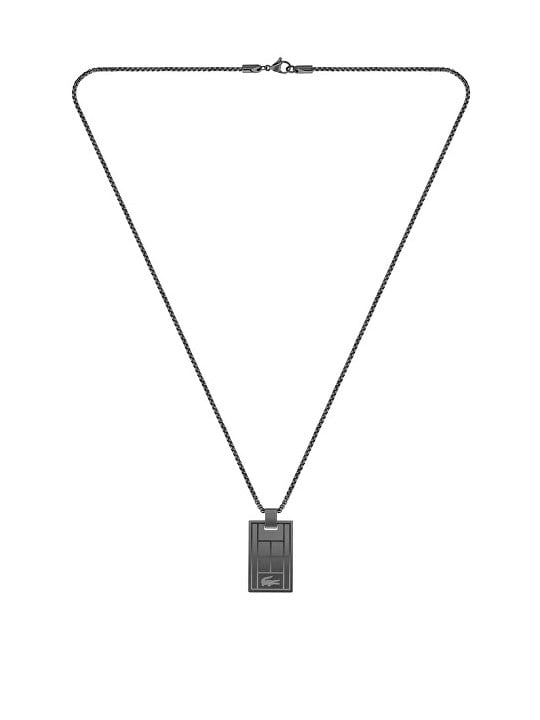 Lacoste Collana da uomo in acciaio, modello Tennis Court 2040078 uomo